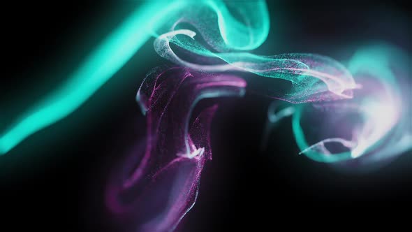 Loop Epic Glowing Fluid Particles Full HD