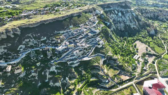 Great hotel in Cappadocia Aerial View 4 K Urgup City alt