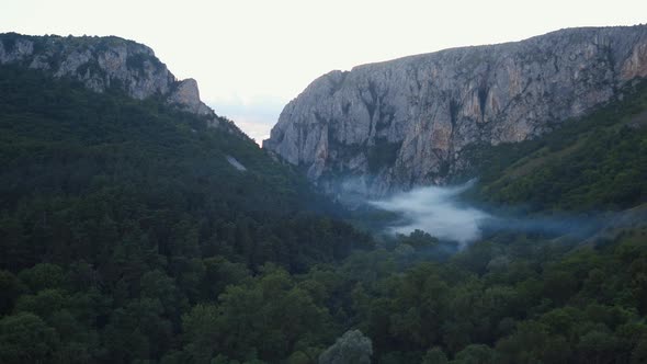 Aerial view at Cheile Turzii (Turda Keys), Romania alt