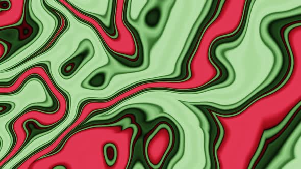 Abstract Green and Red Waves Chaotic Pattern Satisfying Looping Background