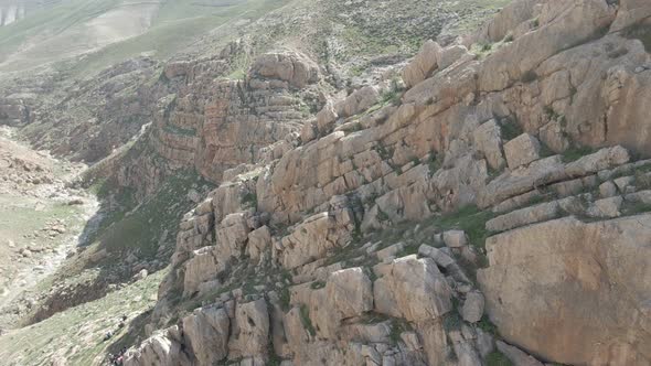 Aerial Shot of the Summit of Mount Israel and the West Bank Which Lies East of Jerusalem