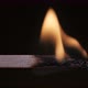 Burning Match on Black Background in Macro - VideoHive Item for Sale