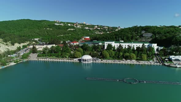 Abrau Durso Lake, Caucasus, Russia alt