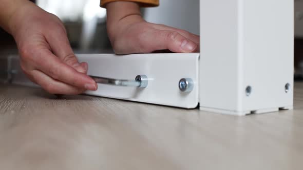 Person Assembly Iron Furniture Fixing or Repairing House with Screwdriver Tool