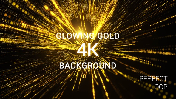 Glowing Gold Partilces 4k