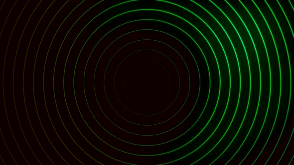 Centralized circles with hypnotic effect on black background alt