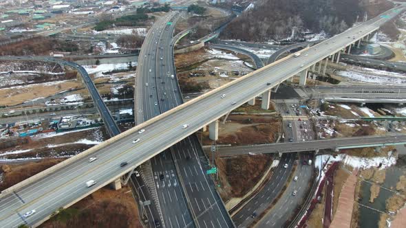 Korea Namyangju Highway Interchange Road Traffic 