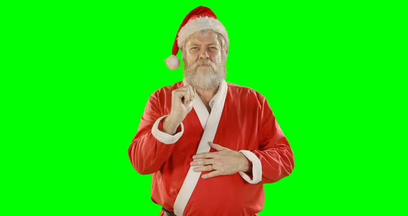 Santa claus using digital screen alt