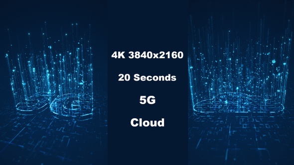4K 5G Cloud Technology Binary Data