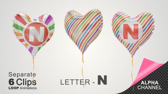Balloons with Letter - N