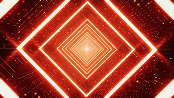 Hypnotic Red Light Square Tunnel VJ Loop alt