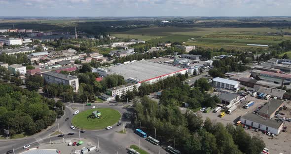 Ukraine City Rivne. Aerial Shot