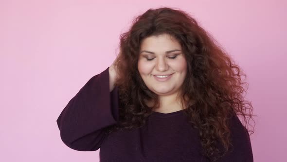 Plus Size Beauty Self Love Smiling Chubby Woman alt