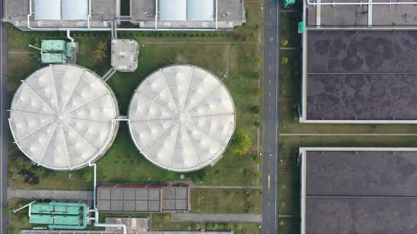Sewage treatment plant in city alt