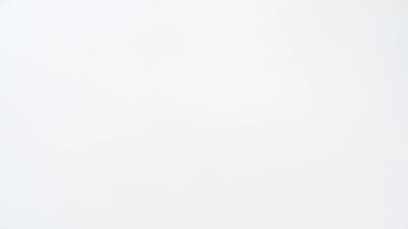 Beige Smear of Makeup Foundation Cream with a Brush on White Background alt