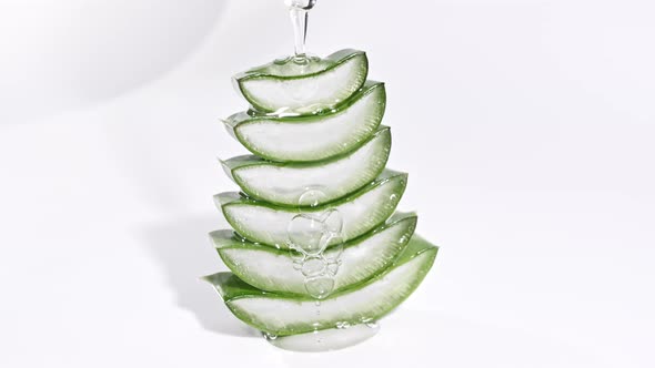 Motion of Aloe Vera Sliced Slices alt