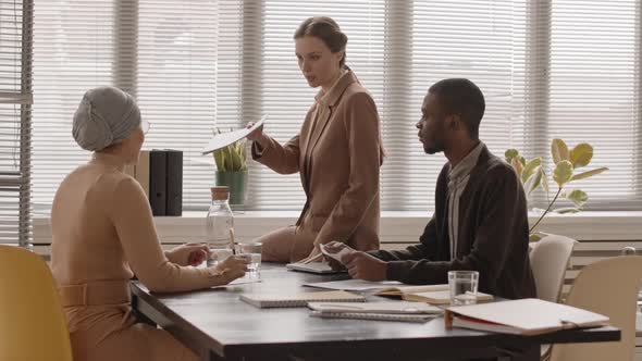 Muslim Woman Having Job Interview in Office alt