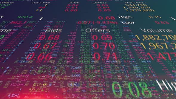 Screen Trading, Down trend, World stock market, Trading Symbolic alt