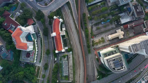 Sunrise at big city skyscraper alt