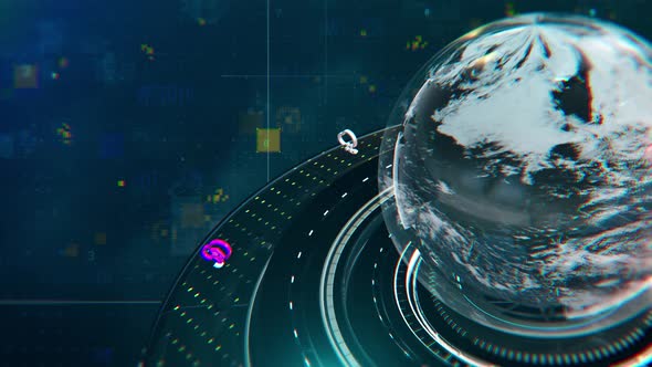 Broadcast Weather Forecast Lightning News Background Right 4k Loop alt