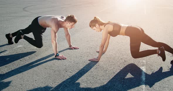 Athlete Couple Workout