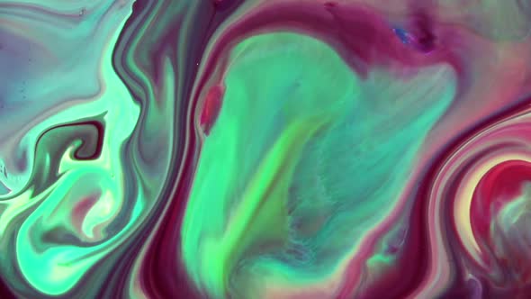 Colorful Liquid Ink Colors Blending Burst Swirl Fluid 100