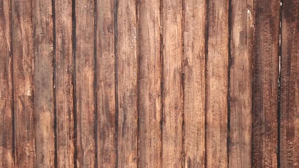 panning shot of brown wooden fence texture for background