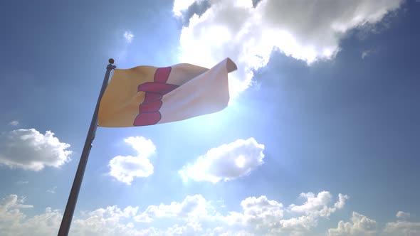 Nunavut Flag on a Flagpole V4 - 4K alt