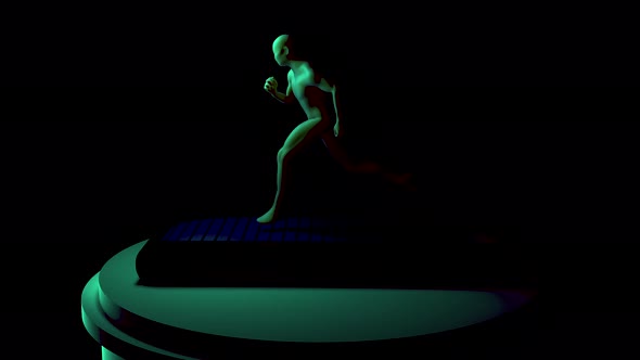 3D Model of Running Man alt