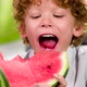 Curly Boy With Watermelon - VideoHive Item for Sale