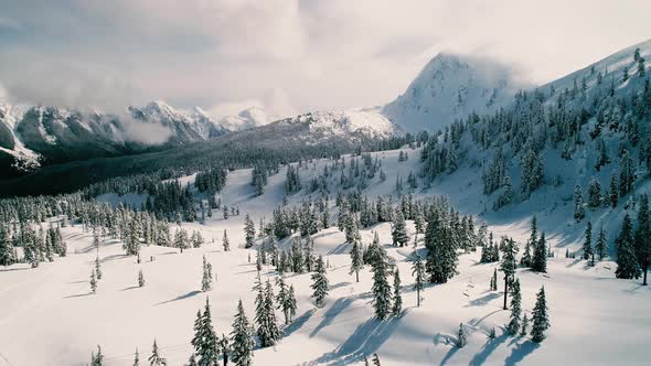 Mt Baker Winter Aerial View alt