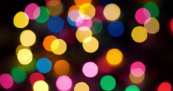 4K - Abstract Christmas lights background. slow blinks alt
