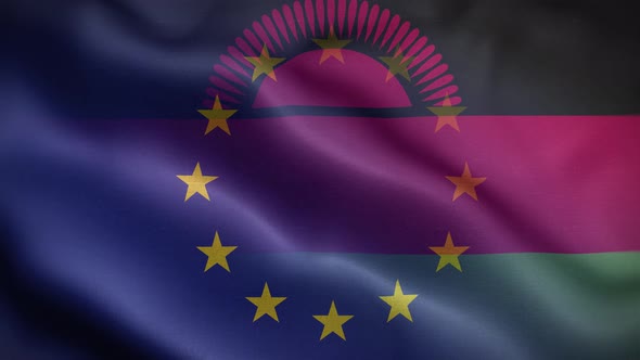 EU Malawi Flag Loop Background 4K
