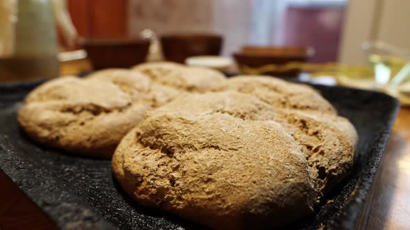 Homemade Rye Yeast-Free Bread.