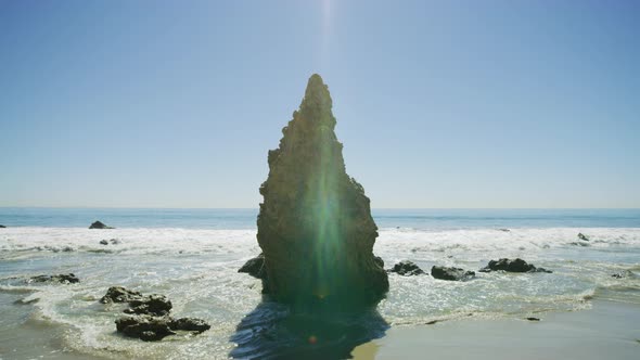 Sea stack at El Matador State Beach alt