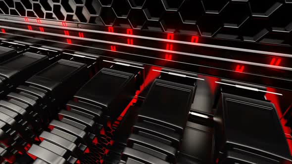 Ethernet cables connected to the network switch. Orange Led lights flashing. HD alt