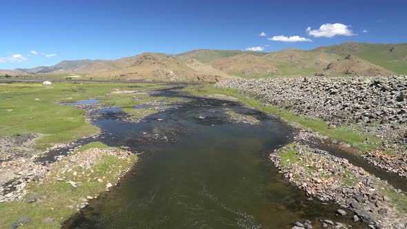 A Natural Stream in the Central Asian Geography alt