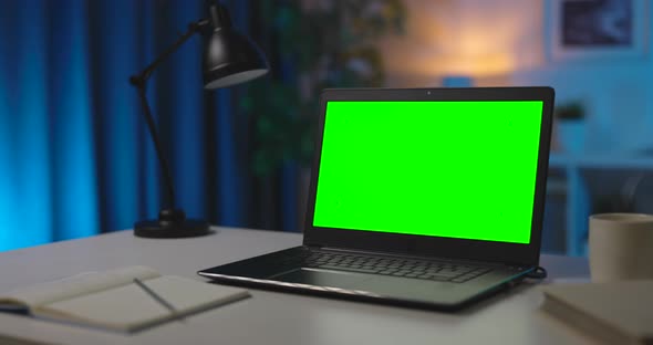 Laptop with Green Screen