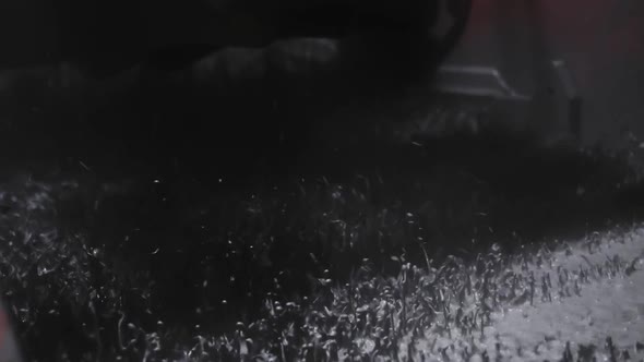 Oil Rig Shale Shaker Separating Cuttings From Drilling Mud in Slow Motion alt