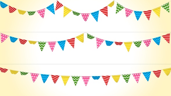 Bunting Festival Flags Pack - V2 Pattern Version