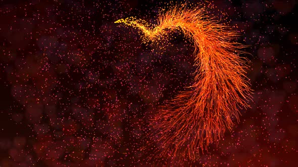 Valentine Heart Particles Background