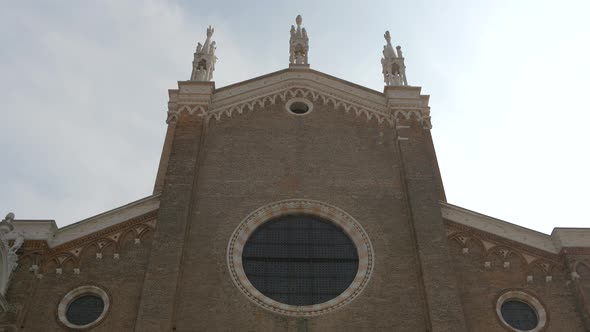 Low angle of Basilica dei Santi Giovanni e Paolo