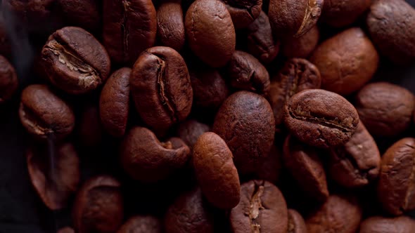 Coffee Beans Are Roasting, Smoke Comes From Coffee Beans alt