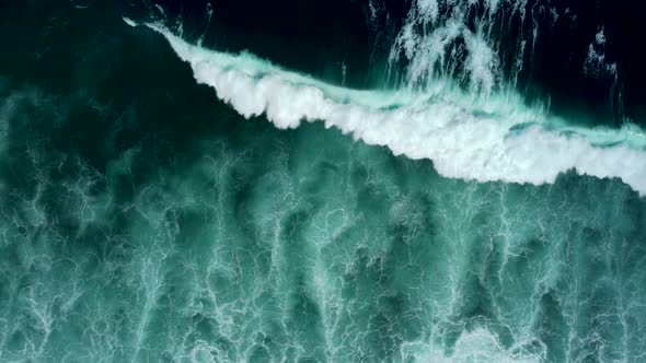 Abstract Top Down Foamy Ocean Waves alt
