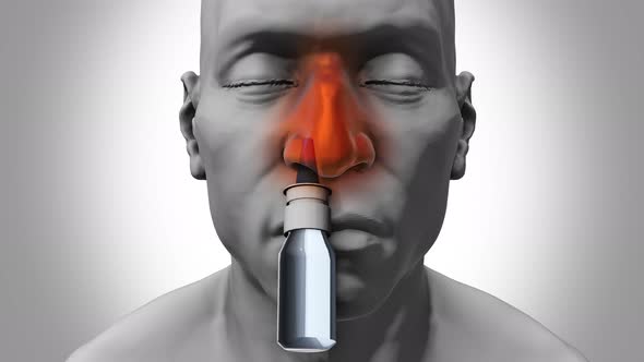 Decongestant Nasal Spray   Man Front View   White Background alt