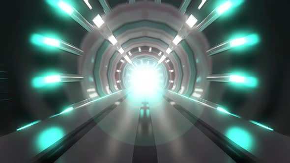 Spaceship Sci-Fi Tunnel in 4K