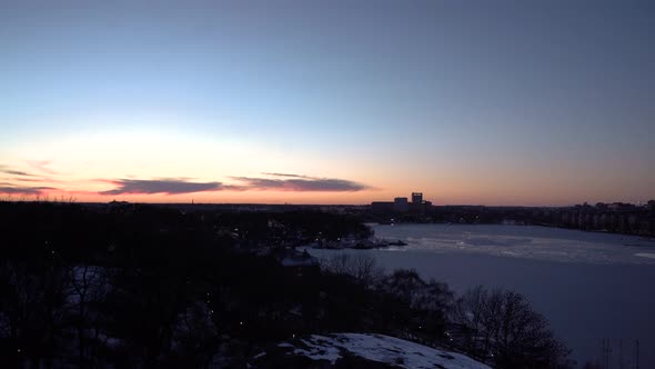 Wide angle view over a city alt