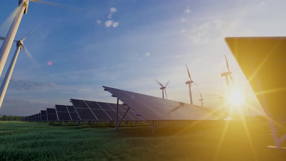 Photovoltaic solar and wind power generation alt