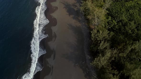 Aerial Reveal of the Secluded Beach at Waipio Valley alt