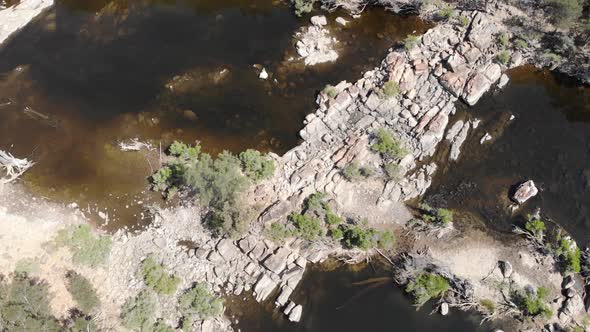 Aerial View of a Forest River